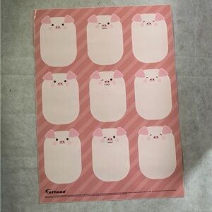 New Sticky Notes: Cheerful Piglets Removable Dry Erase Vinyl Decal, MSRP $70